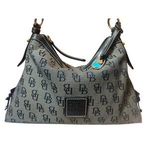 Dooney & Bourke Black Monogrammed HOBO